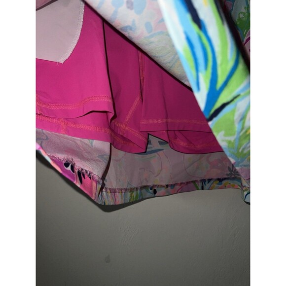 LILLY PULITZER SIZE 16 LUXLETIC MONICA SKORT FLOWERS & FRIENDS UPF 50+ HTF - Picture 3 of 11